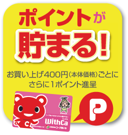 ポイントが貯まる！